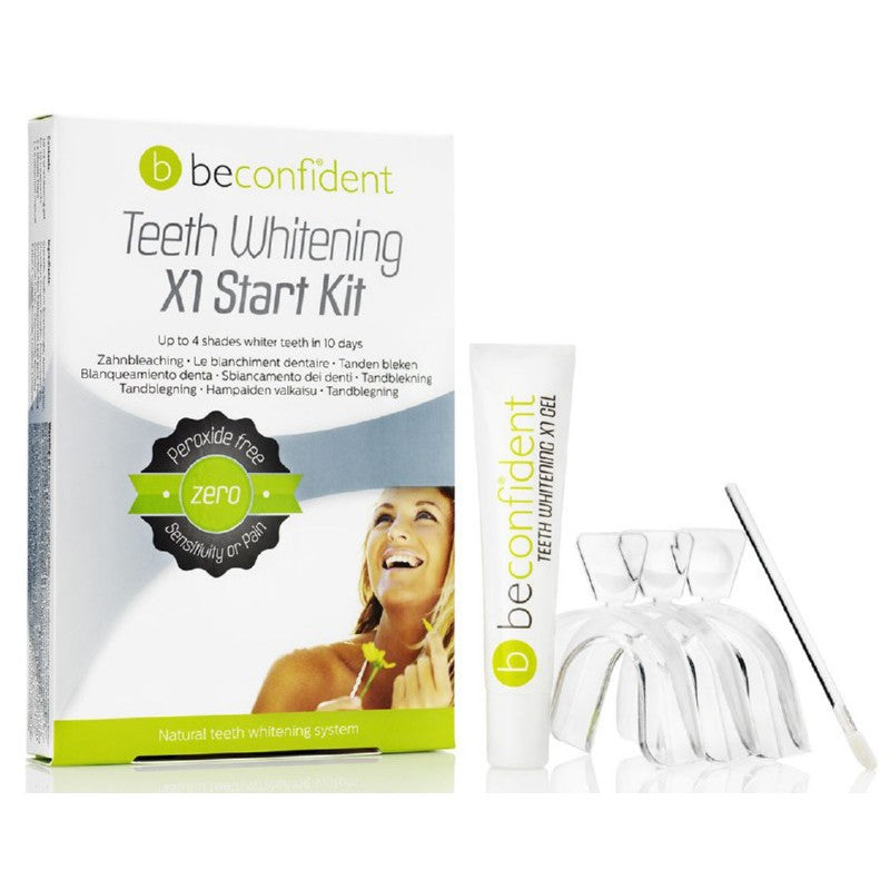 Набор для отбеливания зубов BeConfident Teeth Whitening X1 Start Kit BEC120098, без пероксида, колпачок и отбеливающий гель 10 мл