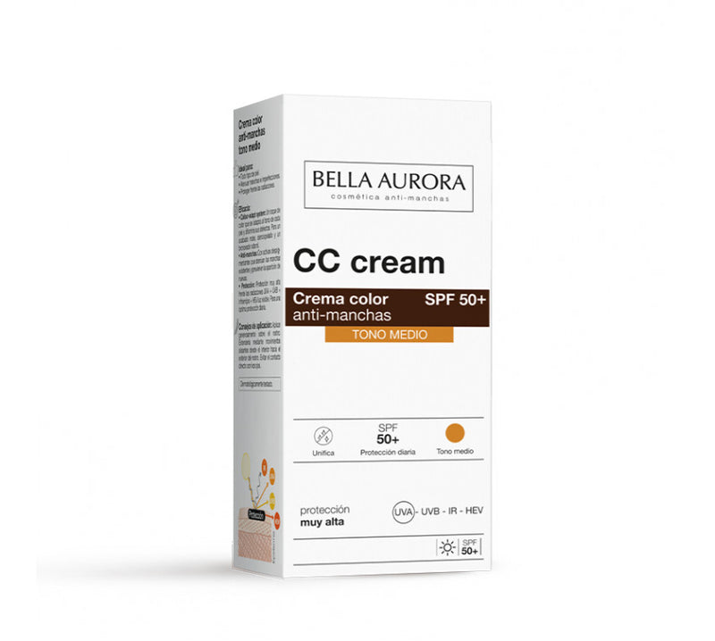 Bella Aurora Anti-Dark Spot CC Cream SPF 50 CC Cream with tint 30ml 