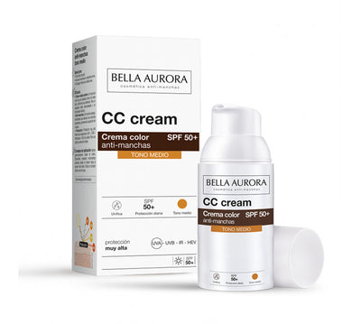 Bella Aurora Anti-Dark Spot CC Cream SPF 50 CC Kremas su atspalviu 30ml