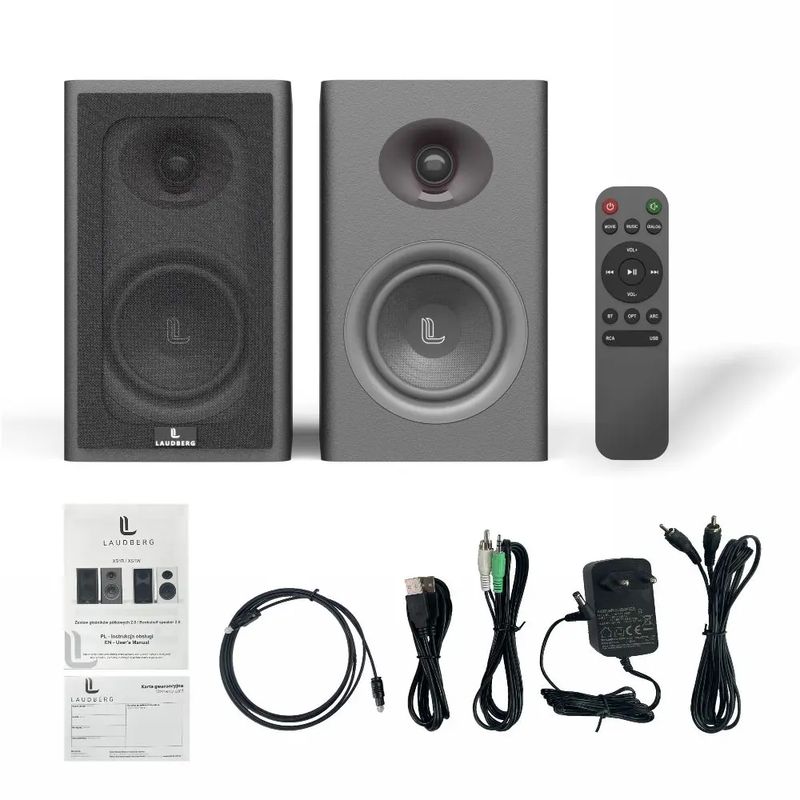 Laudberg XS1B bookshelf speakers 2.0 80W black