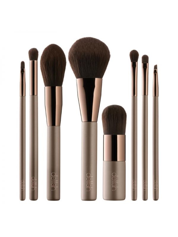 delilah VEGAN BRUSH COLLECTION makiažo šepetėlių rinkinys