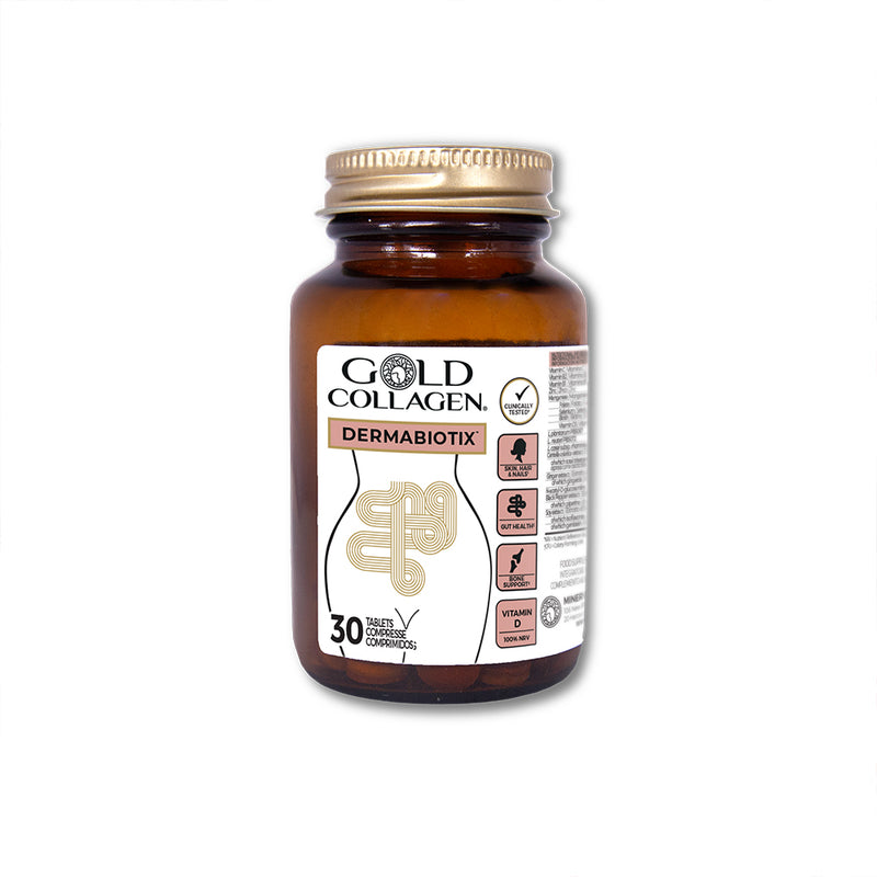 Gold Collagen DERMABIOTIX (maisto papildas/tabletės) +dovana Previa plaukų priemonė