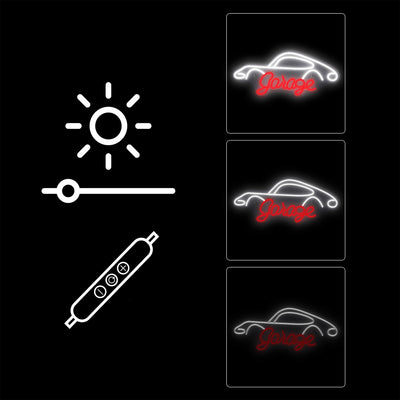 Manta SNL95WH Style Neon Lights Garage white-red