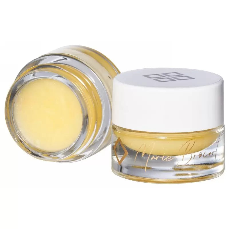 Moisturizing, regenerating lip mask Marie Brocart Intensive Regenerating Lip Mask With 24K Gold Flakes MAR30021, with gold particles, mango scent, 5 g