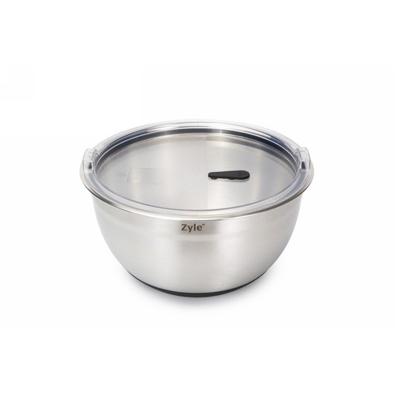 Набор мисок Zyle ZY193MMB, нержавеющая сталь, с крышками, 3 шт.