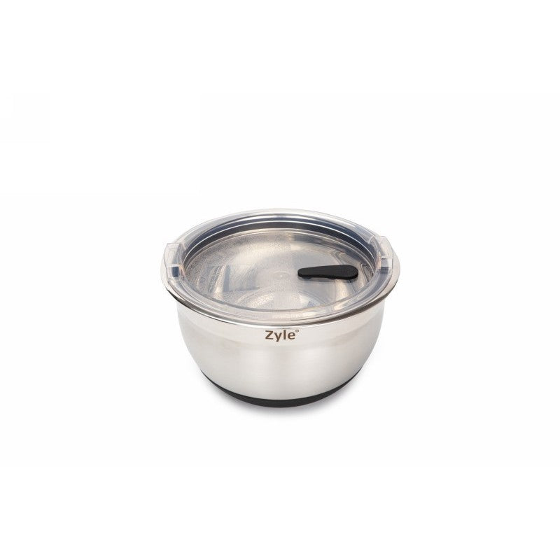 Набор мисок Zyle ZY193SMB, нержавеющая сталь, с крышками, 3 шт.