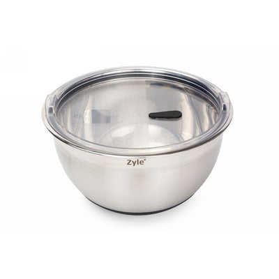Набор мисок Zyle ZY193SMB, нержавеющая сталь, с крышками, 3 шт.