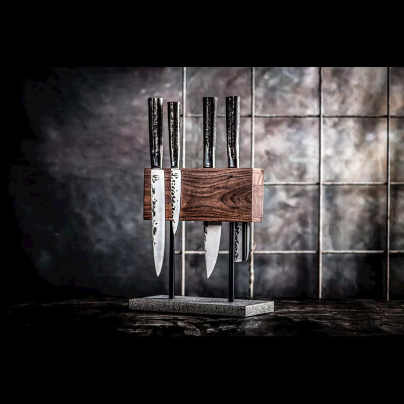 Dvipusis magnetinis riešutmedžio peilių laikiklis - Style De Vie