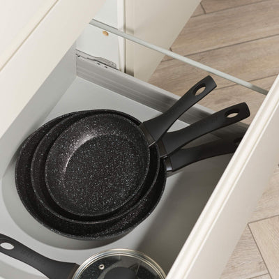 Salter BW11459BRMFOB Megastone Thermo Collar 3-Piece Frying Pan Set - 20/24/28cm