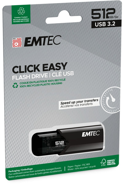 Emtec USB3.2 Click Easy B110 512GB