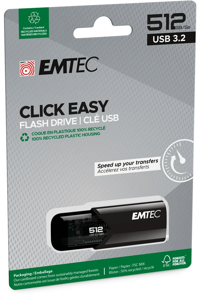 Emtec USB3.2 Click Easy B110 512GB