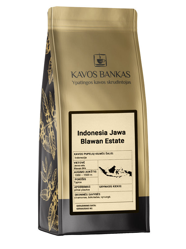 Kavos Bankas Indonesia Java Blawan Estate Kavos pupelės 1000 g