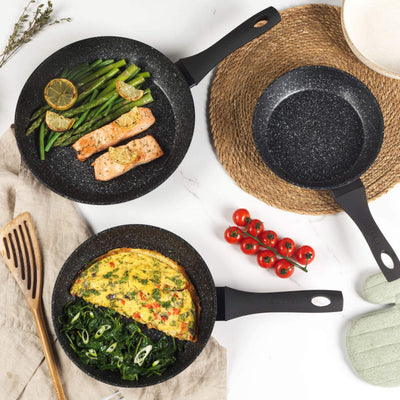 Salter BW06235S1BRMFOB Megastone 3-Piece Frying Pan Set - 20/24/28cm