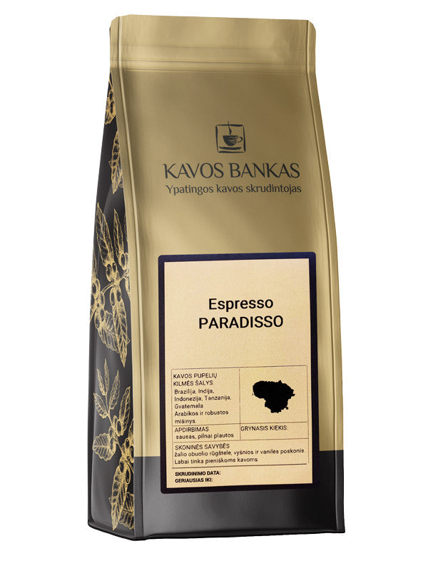 Kavos Bankas Espresso Paradiso Kavos pupelės 250 g