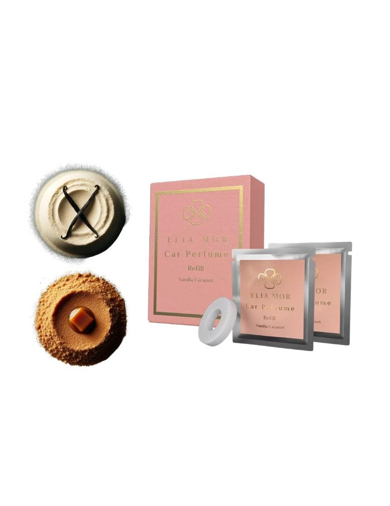 ELIA MOR automobilio kvapo papildymo plokštelės 2 vnt „Vanilla Caramel“