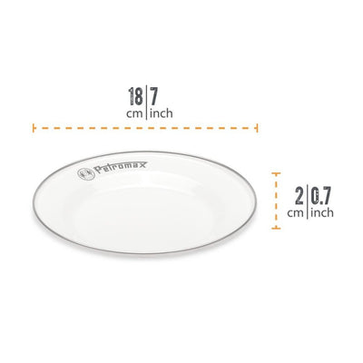 Enameled plates 2 pcs. 18 cm Petromax White