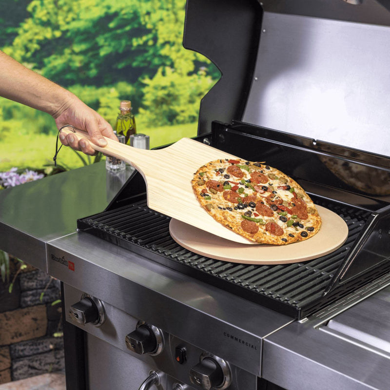 Char-Broil Round Pizza Stone and Rolling Pin Set