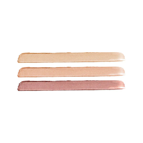 Jane Iredale Glam & Glow pieštukinių akių šešėlių mini rinkinys trio