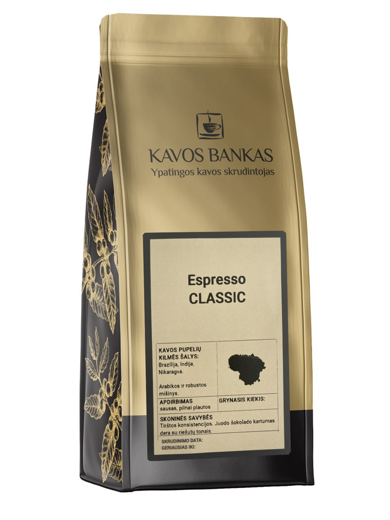 Kavos Bankas Espresso Classic Kavos pupelės 500 g