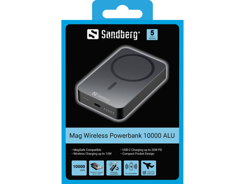 Sandberg 420-97 Mag Wireless Powerbank10000ALU