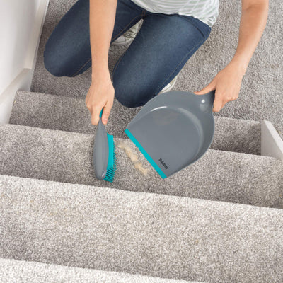 Beldray LA034191UFFEU7 Antibac Pet Plus+ Rubber Head Dustpan & Brush Set