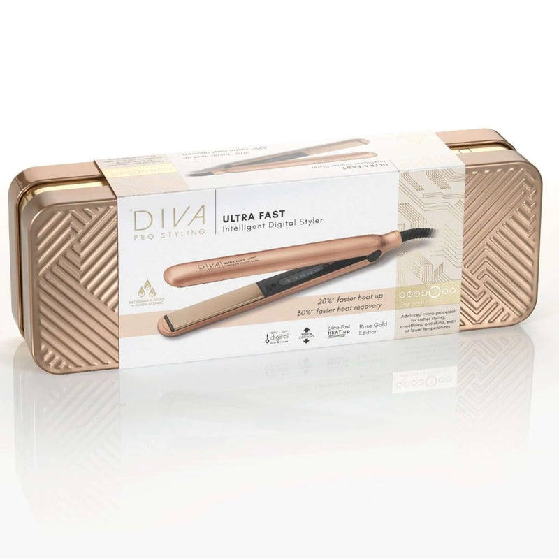 Diva Ultra Fast Intelligent Digital Styler tiesintuvas (rose gold)