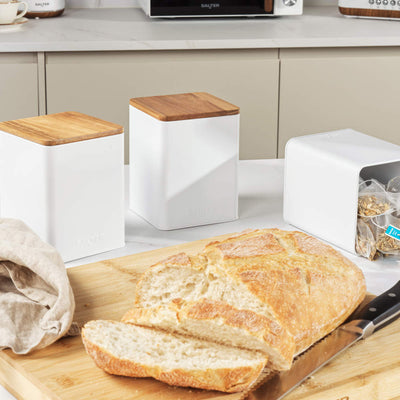 Salter BW12898WEU7 Toronto 3-Piece Canister Set White