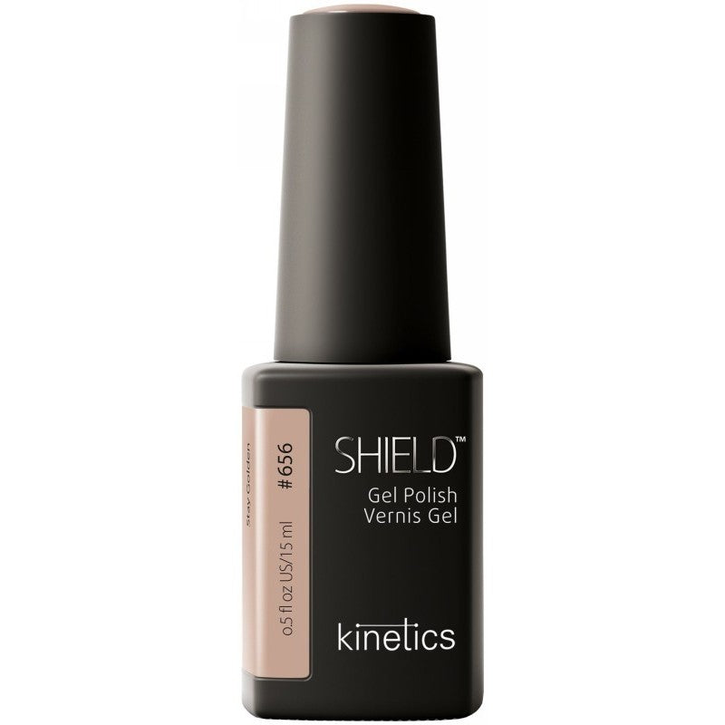 Gelinis nagų lakas Kinetics Summer 2025 SOL SHIELD Gel Polish 656 Stay Golden KGP656N, 15 ml