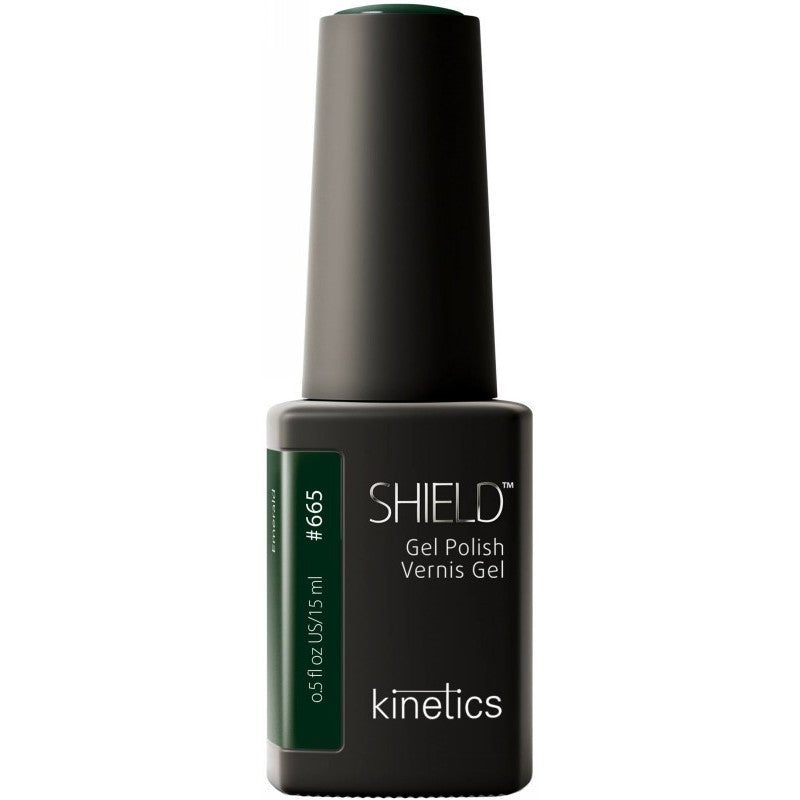 Gelinis nagų lakas Kinetics Winter 2025 Fusion SHIELD 665 Emerald KGP665N, 15 ml