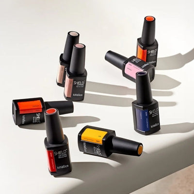 Gelinių nagų lakų rinkinys Kinetics Summer 2025 SOL SHIELD Mini Display KGPK079T