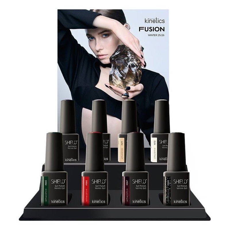 Gelinių nagų lakų rinkinys Kinetics Winter 2025 Fusion SHIELD Mini Display KGPK081T