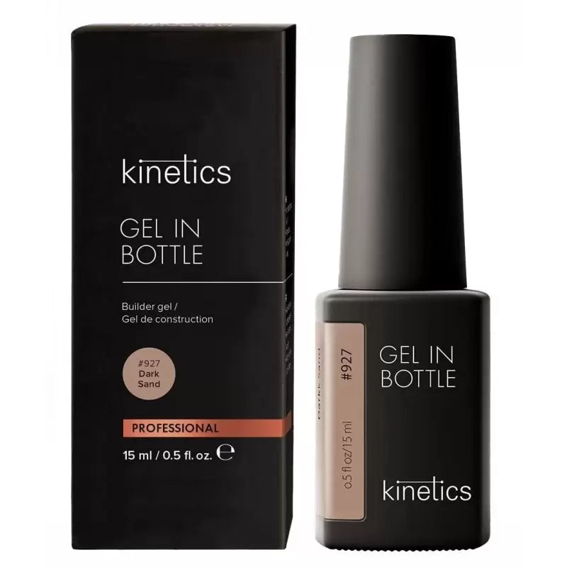 Gelis nagų priauginimui Kinetics Gel in Bottle Dark Sand 927 KGIBDS15, 15 ml