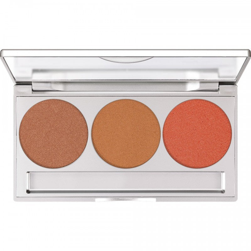 Палитра пудры Kryolan Glamour Glow satin glow, 3 цвета, магнитная