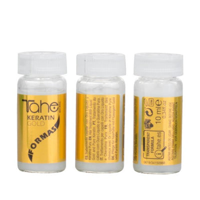 Keratin Formas Gold TAHE, which restores the structure of damaged hair capillaries and gives volume, 10×10 ml
