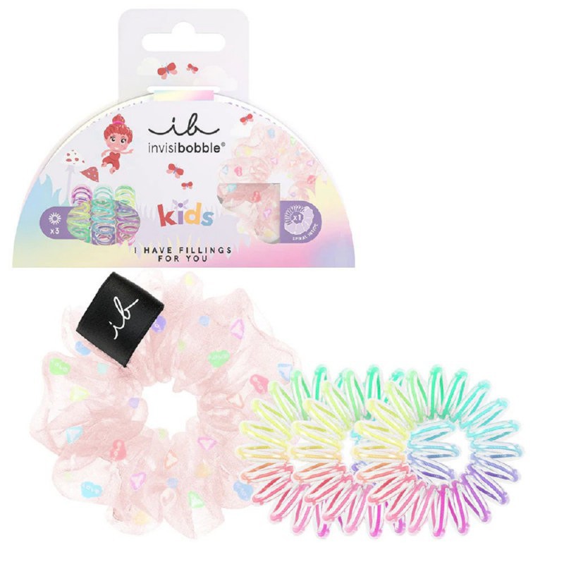 Rubber bands for hair Invisibobble Kids I Have Fillings for You, IB-SET-PA-3-1001, 4 pcs.
