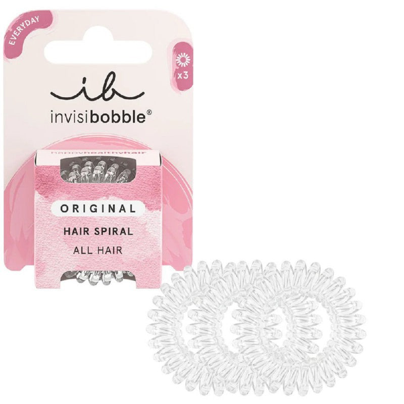 Rubber bands for hair Invisibobble Original Crystal Clear, IB-OR-PA-3-1003, 3 pcs.