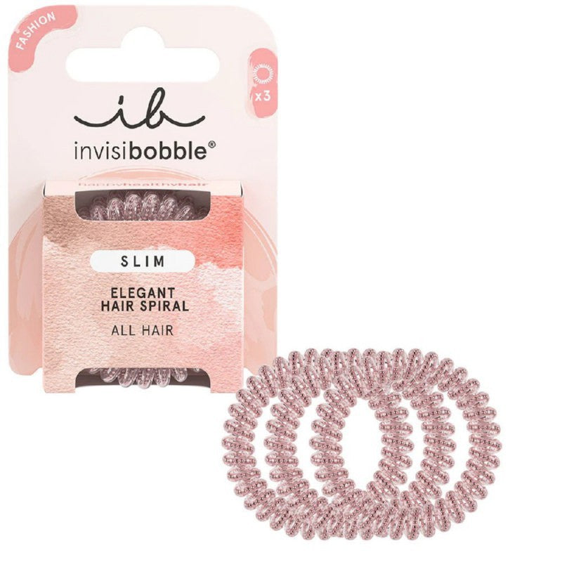 Rubber bands for hair Invisibobble Slim Pink Monocle, IB-SL-PA-3-1003, 3 pcs.