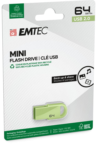 Emtec USB2.0 D250 64GB Mini Green