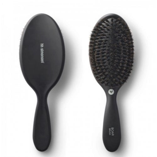 HH Simonsen Boar Brush Plaukų šepetys su natūraliais šerno šeriais Black