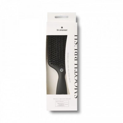 HH Simonsen Paddle Smooth Brush plaukų šepetys su natūraliais šereliais Black