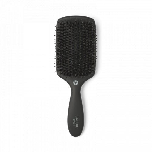 HH Simonsen Paddle Smooth Brush plaukų šepetys su natūraliais šereliais Black