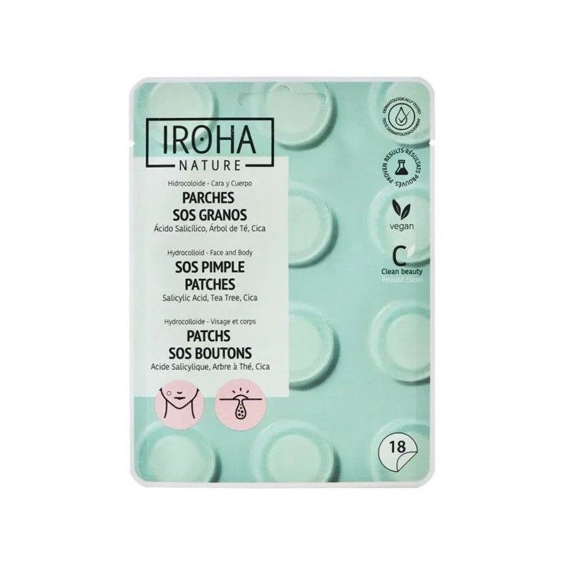 Iroha Nature Hydrocolloid Face &amp; Body SOS Pimple Patches, PIN11, with salicylic acid