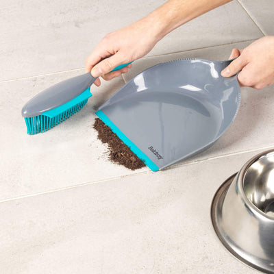 Beldray LA034191UFFEU7 Antibac Pet Plus+ Rubber Head Dustpan & Brush Set