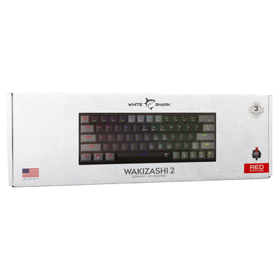 White Shark GK-002111V2  Wakizashi Black-Grey US Red Switches