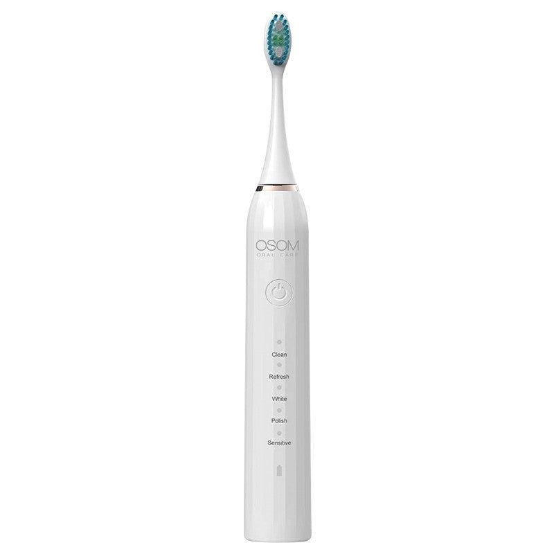 Įkraunamas, elektrinis, garsinis dantų šepetėlis OSOM Oral Care Sonic Toothbrush White OSOMORALM1WH, baltos spalvos