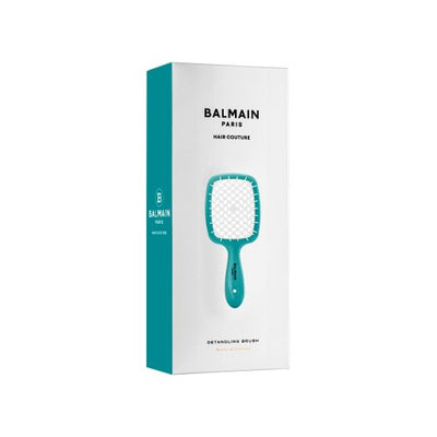 BALMAIN HAIR plaukų šepetys nuo šiaušimosi / Detangling Brush White / Turquoise +DOVANA BALMAIN PLAUKŲ DULKSNA 50 ML
