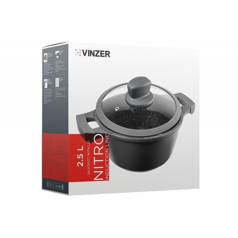 Indukcinis puodas su dangčiu Vinzer Nitro VNZ50457, Ø20 cm