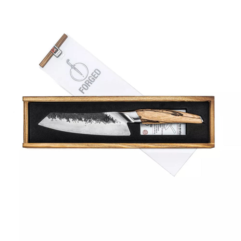 Japanese steel Santoku knife - Forged Katai 18cm