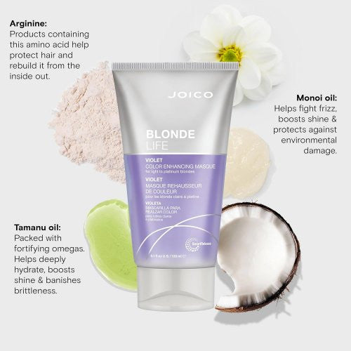 Joico Blonde Life Color Enhancing Masque Tonuojanti plaukų kaukė 150ml - Violet