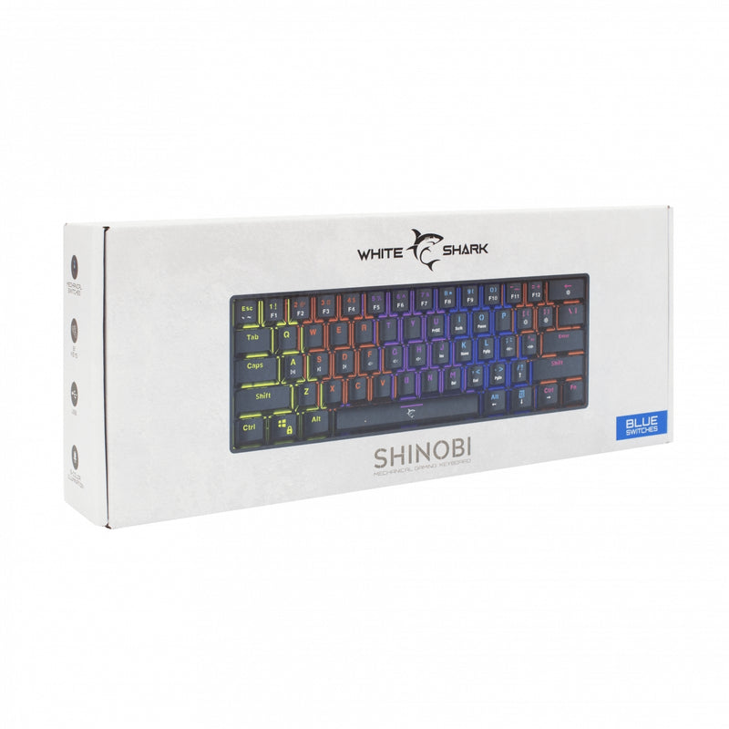 White Shark Shinobi GK-2022 Blue Switch, Черный США